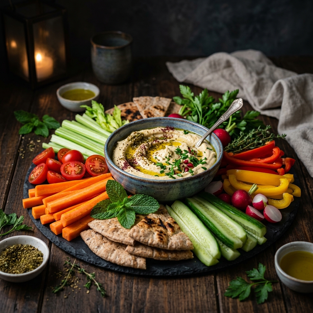 Veggies and hummus